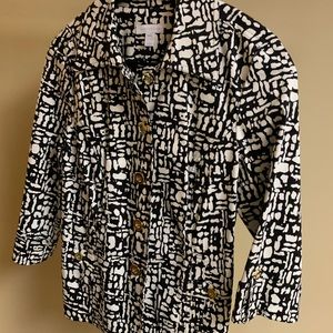 Black and white patterned jacket